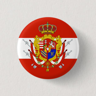 Red White Banner Grand Duchy of Tuscany 3 Cm Round Badge