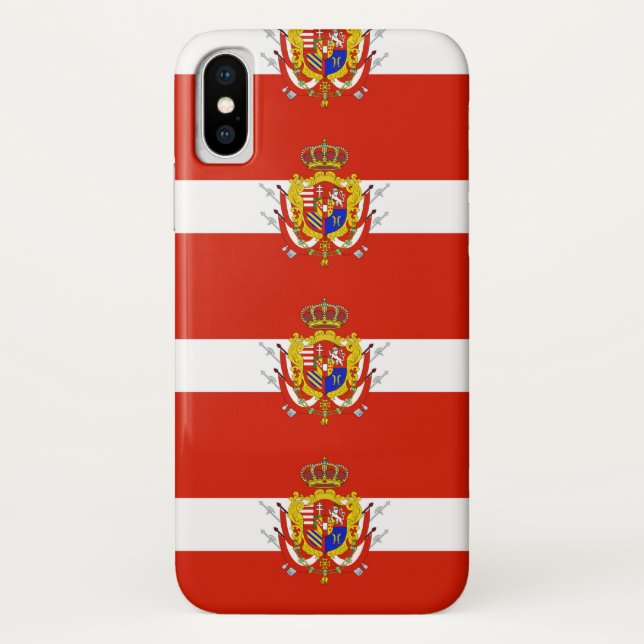 Red White Banner Grand Duchy of Tuscany Case-Mate iPhone Case (Back)