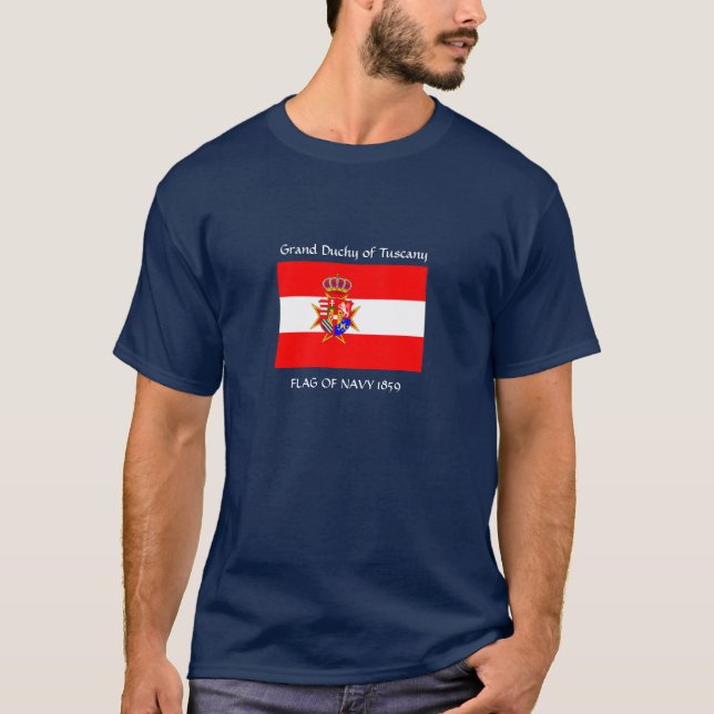 Red White Banner Grand Duchy of Tuscany T-Shirt (Front)