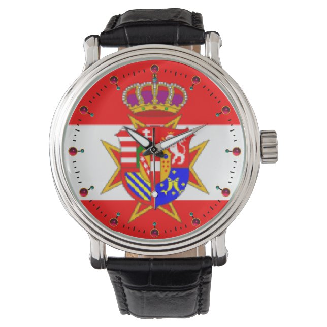 Red White Banner Grand Duchy of Tuscany Watch (Front)