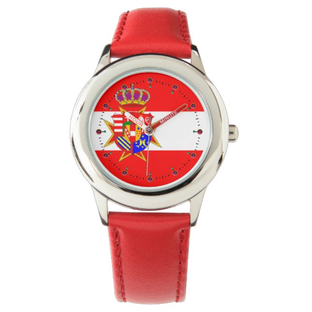 Red White Banner Grand Duchy of Tuscany Watch (Front)