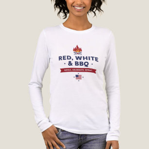 Red, White & BBQ – Classic Sizzle Style Tri-Blend Shirt