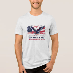 Red, White & BBQ – Soaring Eagle Premium Tri-Blend Shirt
