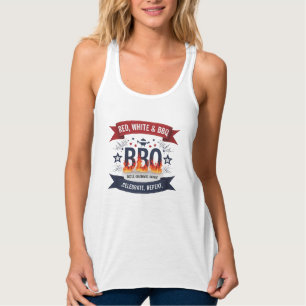 Red, White & BBQ Tank Top – Women’s Flowy 4th July