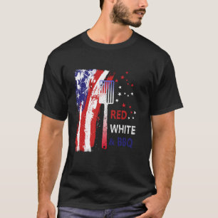 Red White BBQ USA America Flag T-Shirt