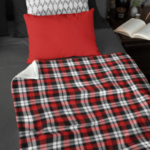 Red White Black Buffalo Check Plaid Pattern
