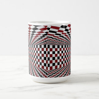 Red White Black Chequered Room High Contrast Coffee Mug