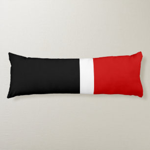 Red White Black Colour Block Style Design  Body Cushion