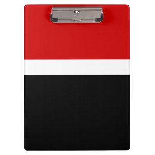 Red White Black Colour Block Style Design  Clipboard