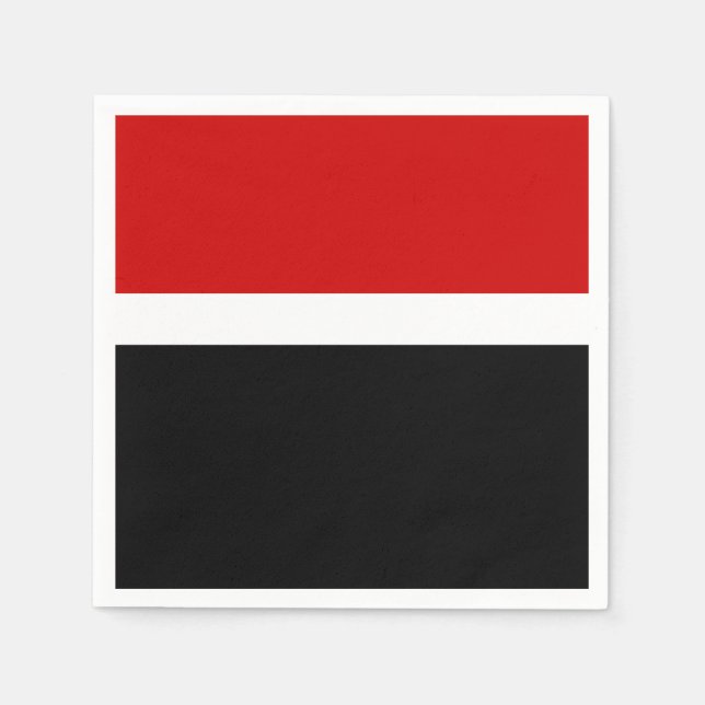 Red White Black Colour Block Style Design  Napkin (Front)