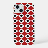 Red, White, Black Diamond Pattern