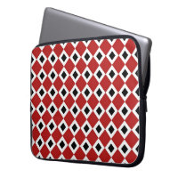 Red, White, Black Diamond Pattern