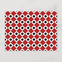 Red, White, Black Diamond Pattern