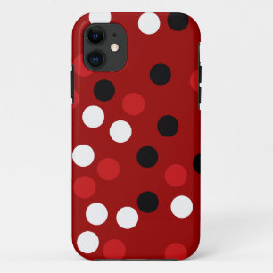 red white black dots pattern Case-Mate iPhone case