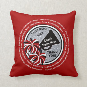 Red, White, Black Unique Cheer Coach Gifts, Cheer Cushion
