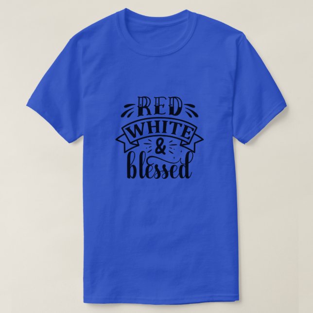Red white blessed01 T-Shirt (Design Front)
