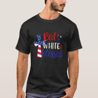 Red White Blessed American Jesus Cross Christian 4