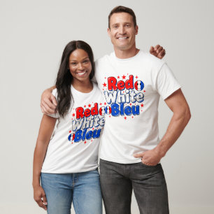 Red White Bleu Funny French Patriotic T-Shirt