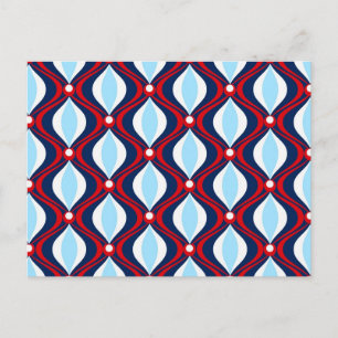 Red, White, & Blue 70s Retro Postcard