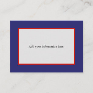 Red White Blue Additional Information  Enclosure Card