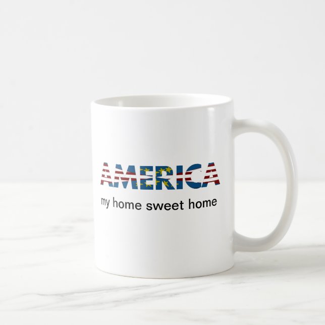 Red White & Blue America Coffee Mug (Right)