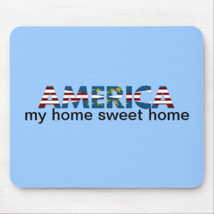 Red White & Blue America Mouse Pad