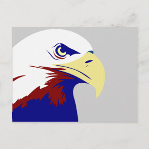Red, White & Blue American Eagle Postcard