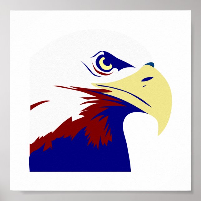 Red, White & Blue American Eagle Poster (Front)