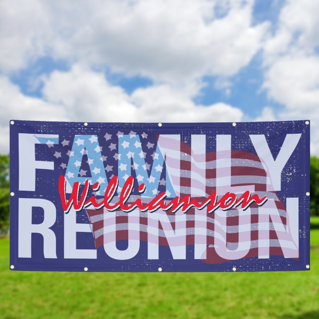 Red White Blue American Family Reunion Banner (Creator Uploaded)