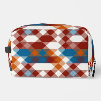red white blue and orange geometric