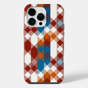red white blue and orange geometric iPhone 14 pro max case