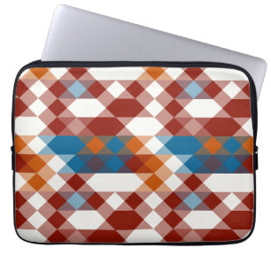 red white blue and orange geometric laptop sleeve