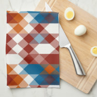 red white blue and orange geometric