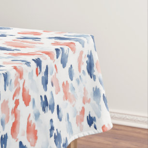 Red White Blue Animal Print Tablecloth