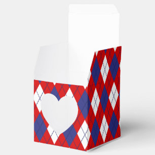 Red, White, Blue Argyle 1-FAVOR BOX sq heart