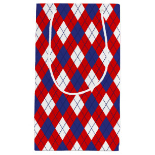 Red White Blue Argyle 1-GIFT BAG s
