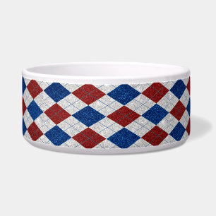 Red, White, Blue Argyle July 4 Glitter