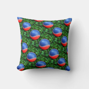 Red white & blue Baseball Cushion