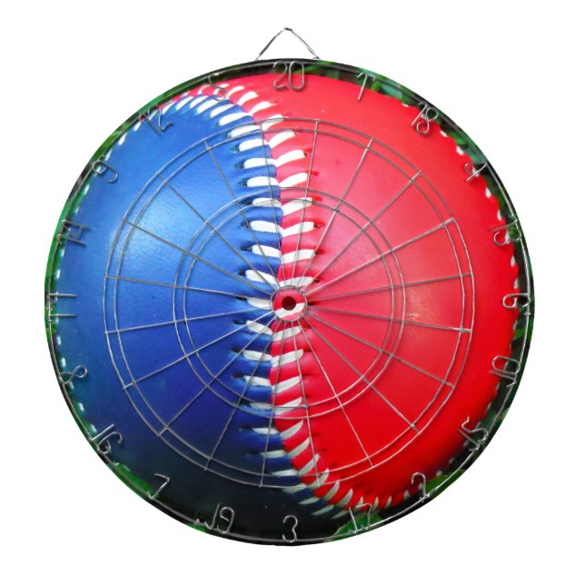 Red White & Blue Baseball Dartboard (Front)