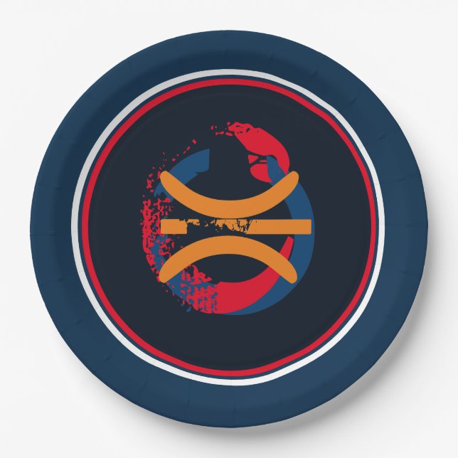 Red/White/Blue Basketball 9" Plates (Front)
