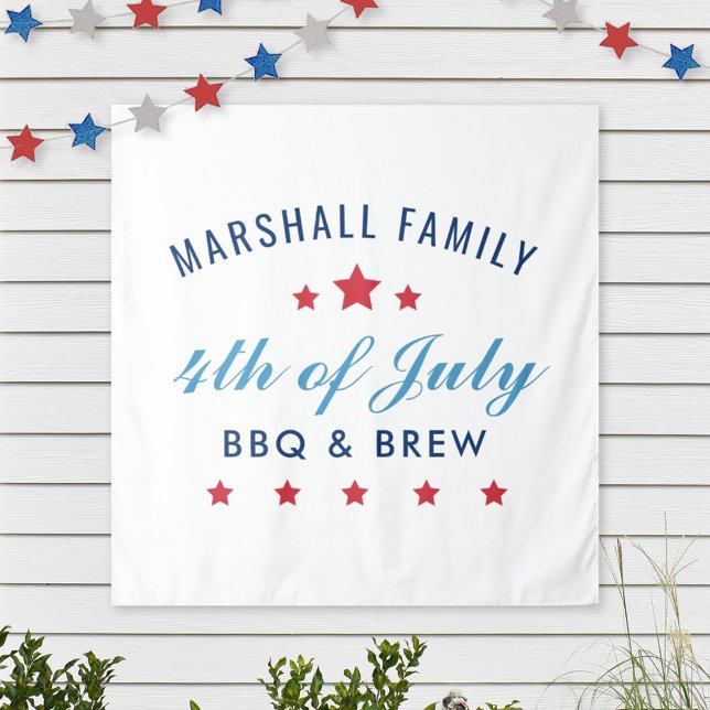 Red White Blue BBQ and Brew Family Reunion Tapestry (Creator Uploaded)