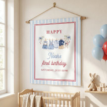 Red White Blue Boy Birthday Party