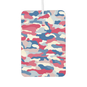 Red White & Blue Camouflage Car Air Freshener