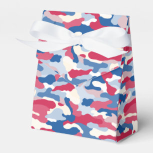 Red White & Blue Camouflage Favour Box