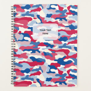 Red White & Blue Camouflage Planner