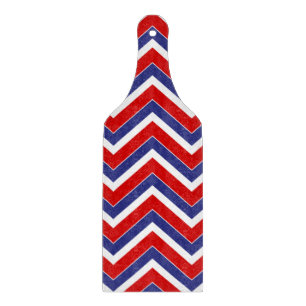 Red,White,Blue Chevron 1-CUTTING BOARD PADDLE