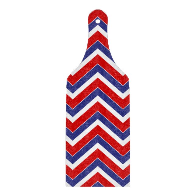 Red,White,Blue Chevron 1-CUTTING BOARD PADDLE (Front)