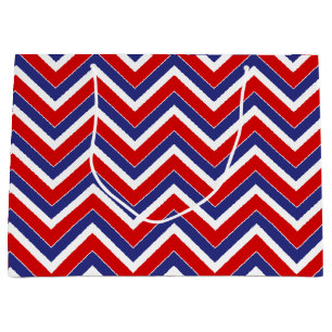 Red,White,Blue Chevron 1-GIFT BAG L