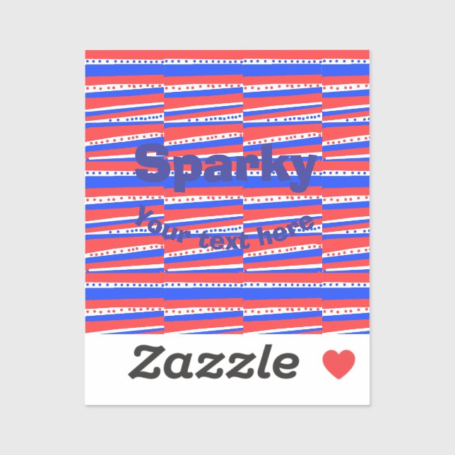 Red White Blue Circles Stripes (Sheet)