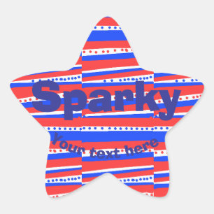 Red White Blue Circles Stripes Sticker